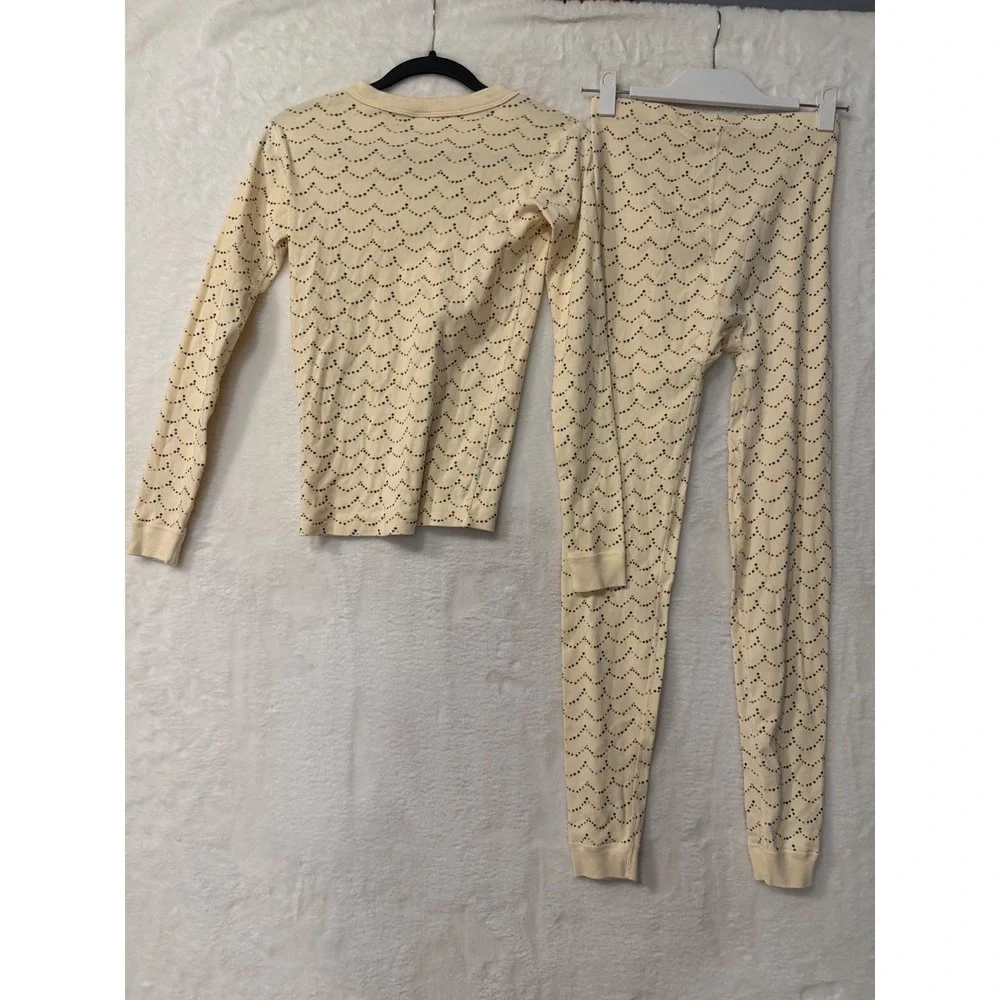 Hanna Andersson Pajama Set Kids 14-16 Organic Cotton Star Wave Cream Multi 2pc